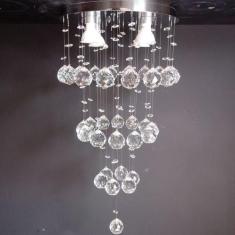Lustre de cristal legimo k9 para sala,quarto, com 50cm de altura  e ba