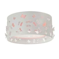 Luminária infantil plafon borboletas duplo rosa 30x16 - TOM LUZ