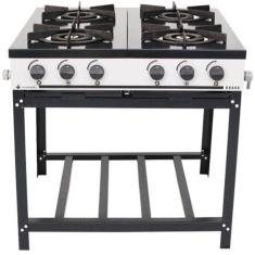 Fogão Industrial Venâncio 4 Bocas Sem Forno Baixa Pressão Br4b