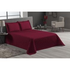 Kit jogo de cama vinho casal queen 3 peças luxo veneza