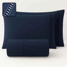 Jogo de Cama Lençol Casal Padrão 4 Peças Completo Percal 400 fios Maci