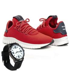 Kit Tênis Masculino Runner Polo Joy Sport Com Relogio-Masculino