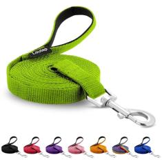 Loutep Coleira de treinamento para cães de 4,6 m, 6 m, 9,1 m, 15,2 m, 30,5 m – Coleira extralonga para cães com alça acolchoada para raças pequenas, médias e grandes, obediência ao ar livre, guia de