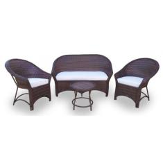 Conjunto de Sofá Fibra Sintética Bali Promo - 1 Sofá 2L + 2 Poltronas 