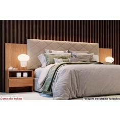 Painel Cama Box Madeirado Freijo Cumaru Casal Everest Plus 2 Mesas C- 2 Gavetas Freijo Cumaru - Novo Horizonte