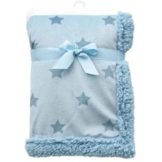 Cobertor Manta Azul Dupla Face Estrelinhas Macio Buba 11848
