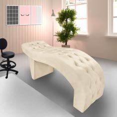 Maca Cama Suede Para Salão De Estética Cílios Maquiagem
