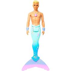 Boneca Dreamtopia Merman — 12 polegadas, cauda azul de arco-íris, cabelo loiro (3-7 anos)