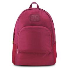 Mochila Dobrável Para Viagem Estampa Lisa Jacki Design Vermelho Escuro