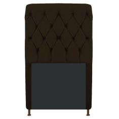 Cabeceira Estofada Cristal 90cm Solteiro Marrom