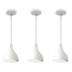 Kit 03 Lustres Pendente Colorido - Balcao Cozinha Americana - LUSTRES 