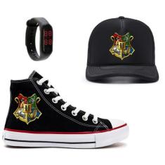 Tênis E Boné Hogwarts Harry Potter Novidade + Relógio Digital Exclusiv