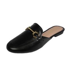 Mule Bico Redondo Luiza Sobreira Preto Mod. 2066, 35