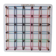 Geoplano matematica pedagógico brinquedo educativo elástico - BRINQUE 