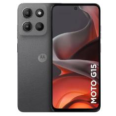 Smartphone Moto G15, 256GB, Tela 6.7", Câmera Traseira 50MP + 5MP, Grafite, MOTOROLA  MOTOROLA