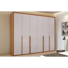 Guarda Roupa Casal 6 Portas e 6 Gavetas Imperatore Amêndoa/Off White -