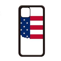 Oklahoma USA Mapa Estrelas Listras Bandeira Formato para iPhone 12 Pro Max Capa para Apple Mini Mobile Case