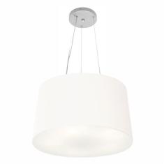 Lustre Pendente Cone Md-4153 C pula Em Tecido 30/45x40cm Bran