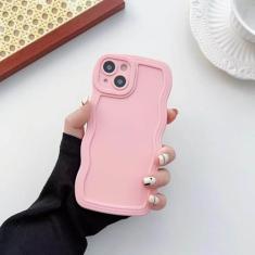 Capa de telefone com moldura ondulada de cor sólida para Xiaomi para Redmi Note 8 Pro 12C TPU à prova de choque capa traseira macia para Xiaomi 13 12 POCO X5 Pro, rosa, para Xiaomi 9 SE