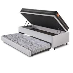 Bicama Box Baú Solteiro Revestimento Sintético Linho Branco 88x188 Com