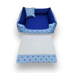 cama de cachorro médio até 12 kg cama pet+ tapetinho pra xixi lavável 