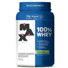 Suplemento em pó Max Titanium 100% Whey proteínas 100% Whey em pote de