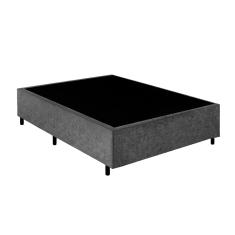 Cama Box viúva 128 Cinza Suede - Santo Box