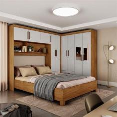 Guarda Roupa Casal Modulado 5 Portas com Cama Hercules 4 Portas 4 Gave