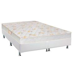 Cama Box Queen: Colchão Espuma Castor D28 Sleep Max + Base CRC Courano