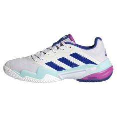 adidas Barricade 13 Tênis masculino, Branco/azul lúcido, semiflash aqua, 39
