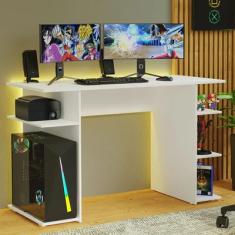 Escrivaninha Mesa Para Computador Gamer Madesa, Branco - 9424