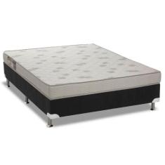 Cama Box Viúva: Colchão Espuma Ortobom Light Saúde + Base CRC Courano 
