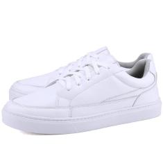 Tênis Casual em Couro Masculino Mr. Gutt Branco-Masculino