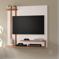 Painel Para Tv Smart até 32 Polegadas Com Prateleira Quarto Sala - Off White - Mania Móveis