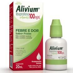 Alivium Ibuprofeno 100mg/ml em gotas Sabor frutas 20ml 20ml