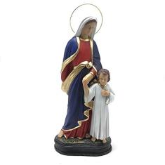 Imagem Maria Passa na Frente Resplendor Estrelas Resina 32 cm