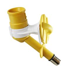 Bebedouro Cao e Gato Western Western Pet para Cães, Amarelo com Branco