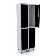 Guarda Volume Roupeiro 4 Portas Aço GRP 502/4 Pandin Móveis Preto