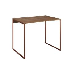 Mesa para Escritório Industrial Base Ferro Cobre Tampo Mdp Amêndoa 90x50