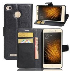 Capa para Xiaomi Redmi 3X – Capa carteira com suporte de couro PU Manyip para Xiaomi Redmi 3X, capa de proteção de telefone estilo empresarial, capa com [compartimentos para dinheiro e cartão]