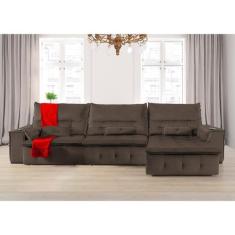 Sofá Fusion 3.90m Elétrico com USB e Vibro Massagem - Sofisticato, mar