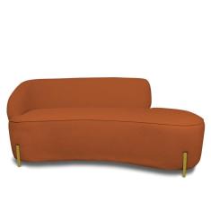 Sofá 4 Lugares Orgânico 220cm Pé Ferro Dou Morgan Bouclê L01 - D`rossi Cor Terra