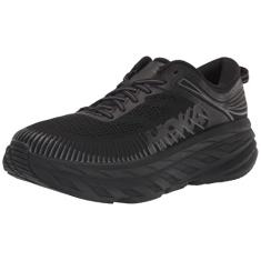 HOKA ONE ONE Tênis de corrida masculino, Preto/preto, 42
