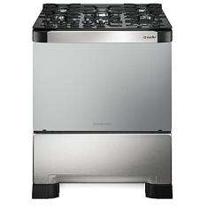 Fogão Mueller 5 bocas Decorato Vetro Inox com timer