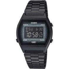 Relógio CASIO Vintage feminino glitter preto B640WBG-1BDF