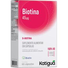 Biotina Dose Maxima 500mg 60caps Vitamina Cabelo e Unha Katiguá, NATUR