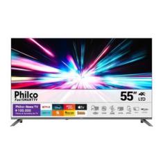 Smart TV Philco 55" 4K UHD P55CRA Roku TV Dolby Audio Quad Core Space Gray