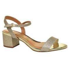 Sandália Vizzano Gliter Feminino Salto Baixo 6291100-Feminino