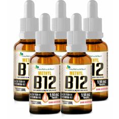 Kit Com 5 Vitamina B12 Sublingual (Metilcobalamina) 20ml - Flora Nativa do Brasil