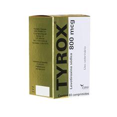 CEPAV Tyrox Levotiroxina 800Mcg - 60 Comprimidos - Repositor Hormonal Cães